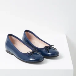Chaussures-Jacadi Ballerines vernies enfant fille - BLEU ARDOISE