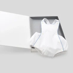 Combinaison, Barboteuse Et Ensemble-Jacadi Barboteuse bébé fille Mon premier - BLANC/BLEU