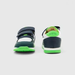 Baskets Et Tennis-Jacadi Basket running bébé garçon - MARINE/VERT