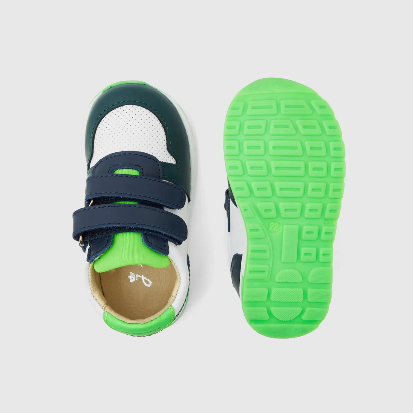 Baskets Et Tennis-Jacadi Basket running bébé garçon - MARINE/VERT