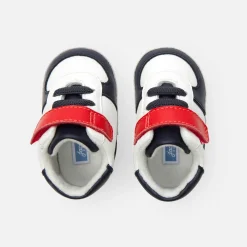 Accessoires-Jacadi Baskets souples bébé garçon - MARINE/BLANC