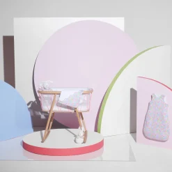 Mobilier|Couffins Et Berceaux-Jacadi Berceau Kumi Charlie Crane - ROSE/GRIS