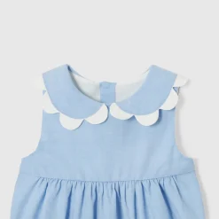 Combinaison, Barboteuse Et Ensemble-Jacadi Bloomer bébé fille en fil à fil - CHAMBRAY