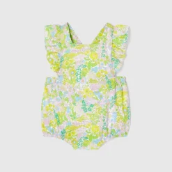 Combinaison, Barboteuse Et Ensemble-Jacadi Bloomer bébé fille en tissu Liberty - lore BLANC/MULTICO