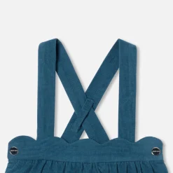 Combinaison, Barboteuse Et Ensemble-Jacadi Bloomer bébé fille en velours - PETROLE