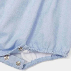 Combinaison, Barboteuse Et Ensemble-Jacadi Bloomer bébé garçon en Oxford - BLEU/BLANC