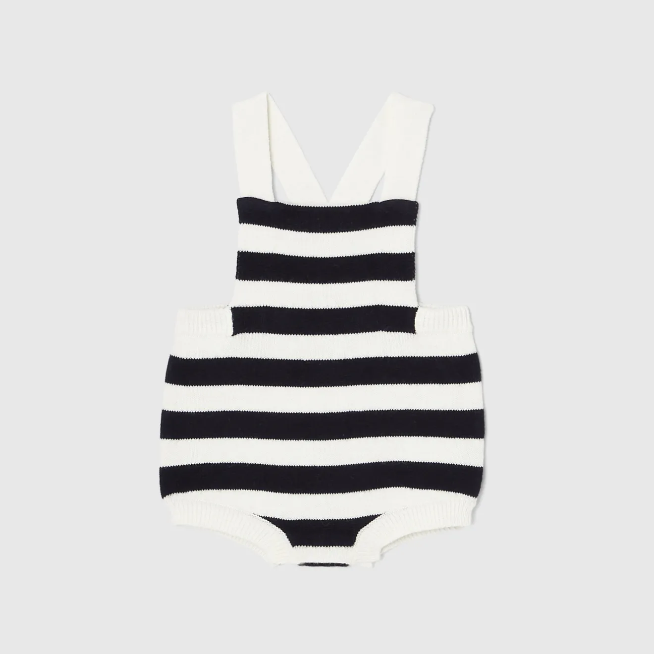 Combinaison, Barboteuse Et Ensemble-Jacadi Bloomer bébé garçon en tricot - BLANC CASSE/MARINE