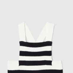 Combinaison, Barboteuse Et Ensemble-Jacadi Bloomer bébé garçon en tricot - BLANC CASSE/MARINE