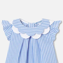 Blouse-Jacadi Blouse bébé fille en popeline - BLANC/BLEU