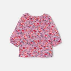 Blouse, Chemise Et T-Shirt-Jacadi Blouse bébé fille en Tissu Liberty - lore ROSE/MULTICO