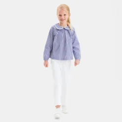 Blouse Et Chemise-Jacadi Blouse en popeline enfant fille - BLANC/BLEU