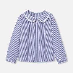 Blouse Et Chemise-Jacadi Blouse en popeline enfant fille - BLANC/BLEU