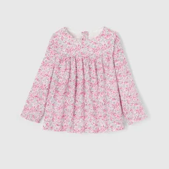 Blouse-Jacadi Blouse en tissu Liberty enfant fille - x Tohana - ROSE/GRIS