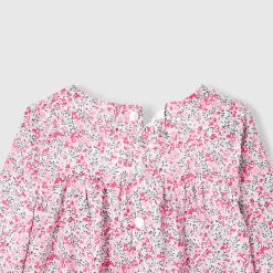 Blouse-Jacadi Blouse en tissu Liberty enfant fille - x Tohana - ROSE/GRIS