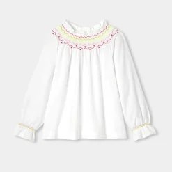 Blouse Et Chemise-Jacadi Blouse enfant fille en flanelle - blanc BLANC JACADI