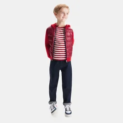 Pull, Sweat Et Cardigan-Jacadi Blouson bi-matière enfant garçon - ROUGE/BORDEAUX