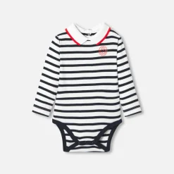 Body-Jacadi Body bébé garçon manches longues - BLANC/MARINE