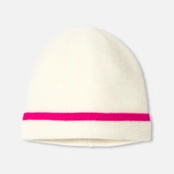 Accessoires-Jacadi Bonnet bébé fille - BLANC/ROSE