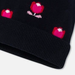 Accessoires-Jacadi Bonnet bébé fille - lore MARINE/MULTICO