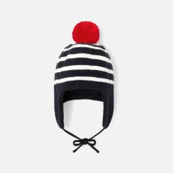 Accessoires-Jacadi Bonnet bébé garçon à rayures - marine MARINE JACADI