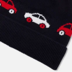 Accessoires-Jacadi Bonnet bébé garçon motif voiture - lore MARINE/MULTICO