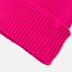 Accessoires-Jacadi Bonnet enfant fille doublé en micropolaire - ROSE SHOCKING