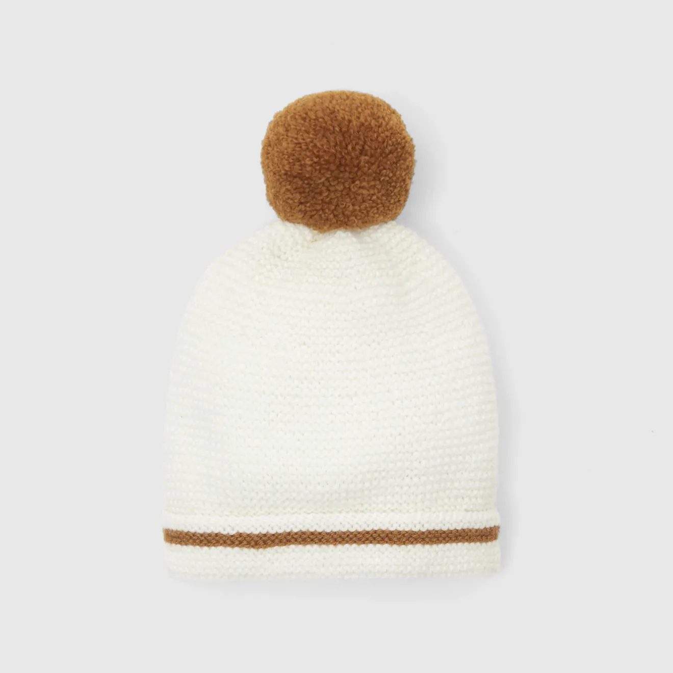 Accessoires-Jacadi Bonnet Love Maille collection solidaire - BLANC/JAUNE