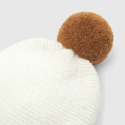 Accessoires-Jacadi Bonnet Love Maille collection solidaire - BLANC/JAUNE