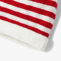 Accessoires-Jacadi Bonnet Love Maille Collection Solidaire - BLANC/ROUGE
