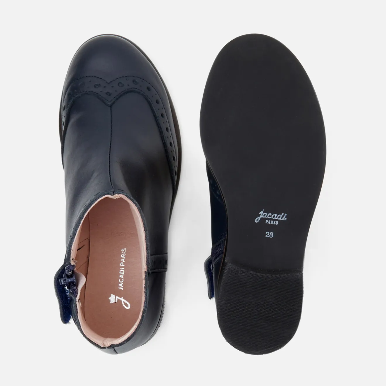 Chaussures|Boots Et Botillons-Jacadi Boots enfant fille en cuir MARINE JACADI