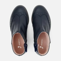 Chaussures|Boots Et Botillons-Jacadi Boots enfant fille en cuir MARINE JACADI