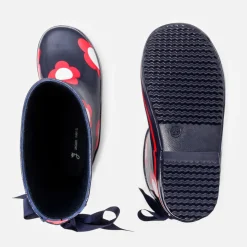 Bottes|Chaussures-Jacadi Bottes de pluie enfant fille - MARINE/ROUGE