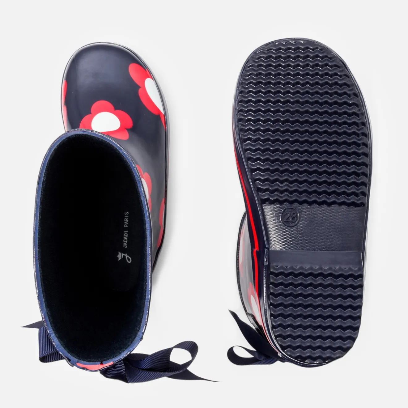 Bottes|Chaussures-Jacadi Bottes de pluie enfant fille - MARINE/ROUGE