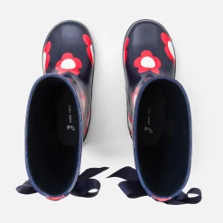 Bottes|Chaussures-Jacadi Bottes de pluie enfant fille - MARINE/ROUGE