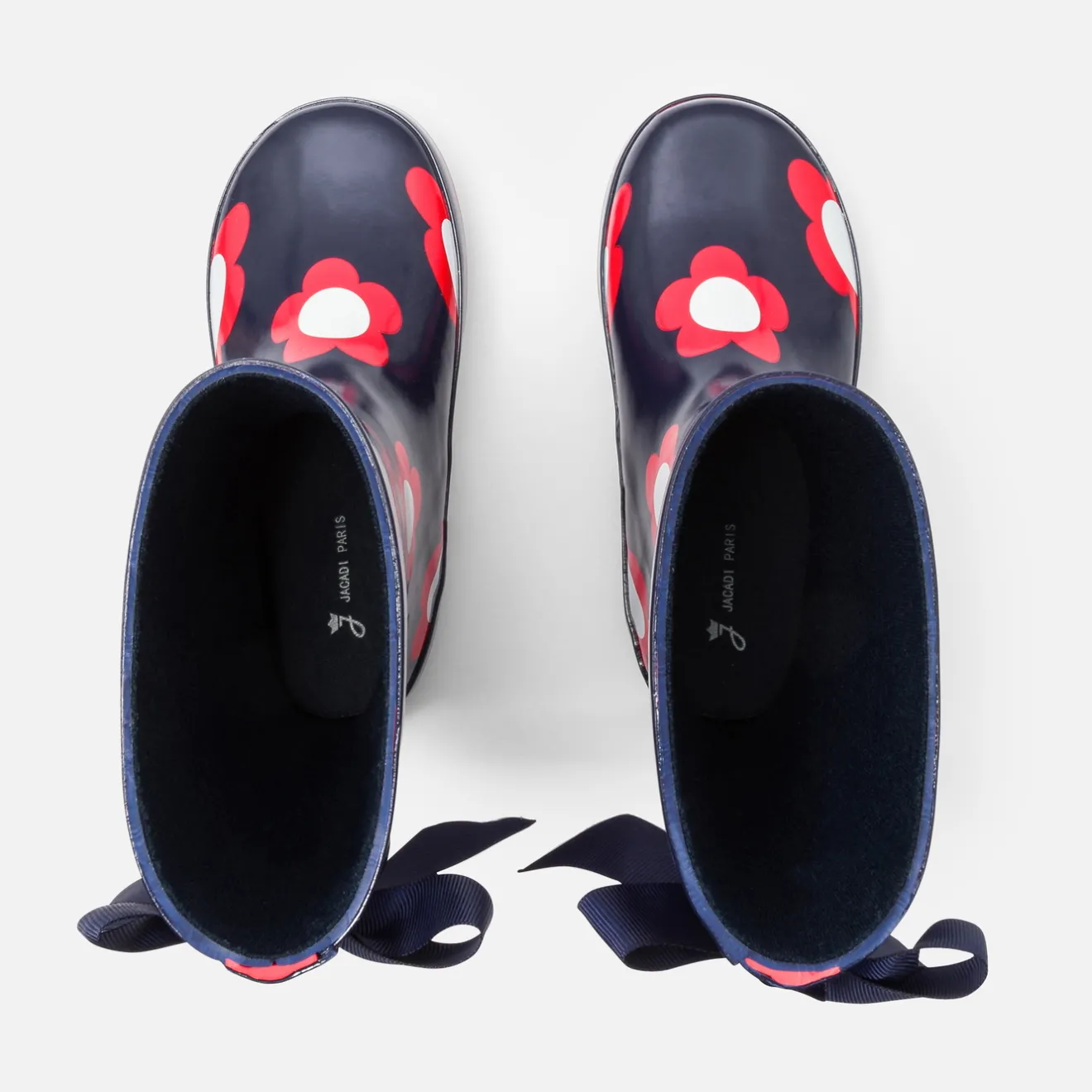 Bottes|Chaussures-Jacadi Bottes de pluie enfant fille - MARINE/ROUGE