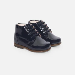 Boots Et Botillons-Jacadi Bottillons bébé fille en cuir verni - marine MARINE JACADI