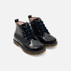 Boots Et Botillons-Jacadi Bottillons bébé fille en cuir lisse - marine MARINE JACADI