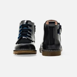 Boots Et Botillons-Jacadi Bottillons bébé fille en cuir lisse - marine MARINE JACADI