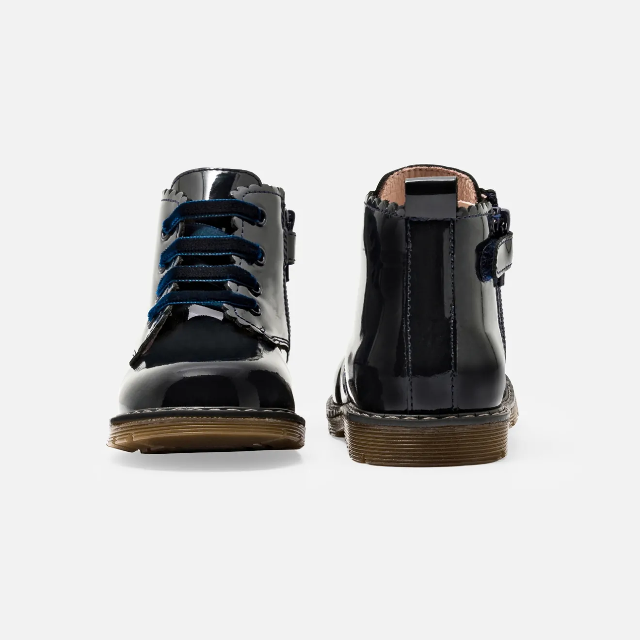 Boots Et Botillons-Jacadi Bottillons bébé fille en cuir lisse - marine MARINE JACADI