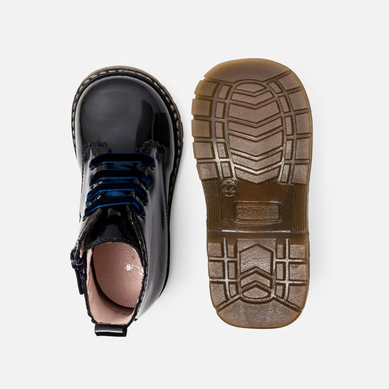 Boots Et Botillons-Jacadi Bottillons bébé fille en cuir lisse - marine MARINE JACADI