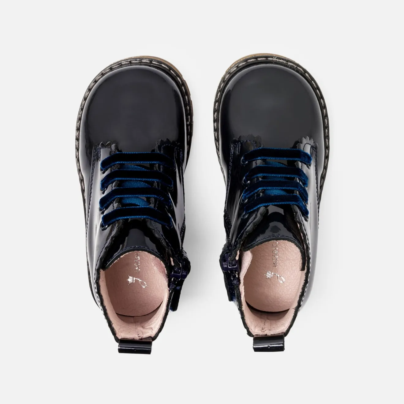 Boots Et Botillons-Jacadi Bottillons bébé fille en cuir lisse - marine MARINE JACADI