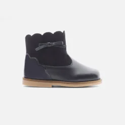 Boots Et Botillons|Chaussures-Jacadi Bottines bébé fille en cuir - marine MARINE JACADI