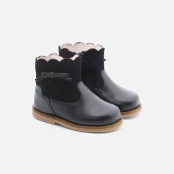 Boots Et Botillons|Chaussures-Jacadi Bottines bébé fille en cuir - marine MARINE JACADI