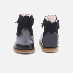 Boots Et Botillons|Chaussures-Jacadi Bottines bébé fille en cuir - marine MARINE JACADI