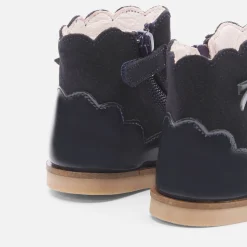 Boots Et Botillons|Chaussures-Jacadi Bottines bébé fille en cuir - marine MARINE JACADI