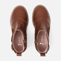 Boots Et Botillons|Chaussures-Jacadi Bottines enfant fille en cuir - NATUREL
