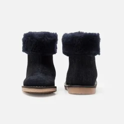 Chaussures Fourrées|Boots Et Botillons-Jacadi Bottines fourrées bébé fille - marine MARINE JACADI