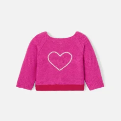 Pull, Sweat Et Cardigan-Jacadi Brassière Love Maille collection solidaire - ROSE/ROUGE