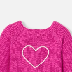 Pull, Sweat Et Cardigan-Jacadi Brassière Love Maille collection solidaire - ROSE/ROUGE