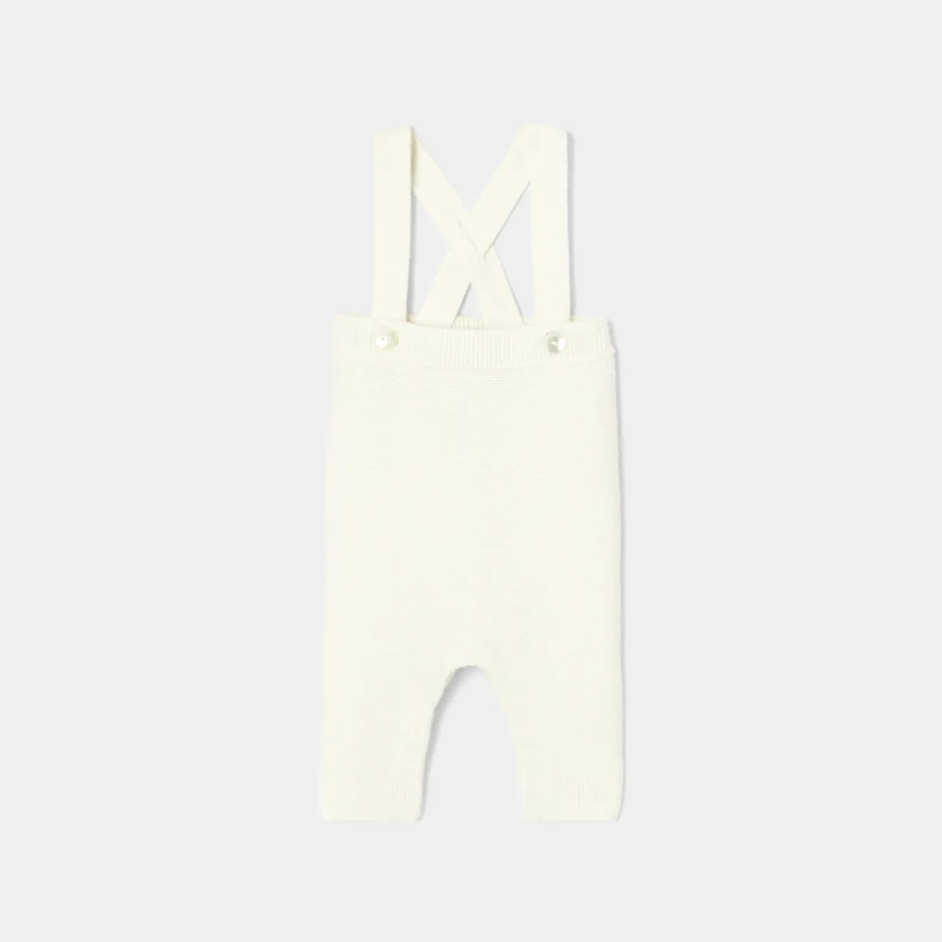 Pantalon, Bloomer Et Short-Jacadi Caleçon bébé garçon en tricot point mousse - blanc doux BLANC DOUX JACADI